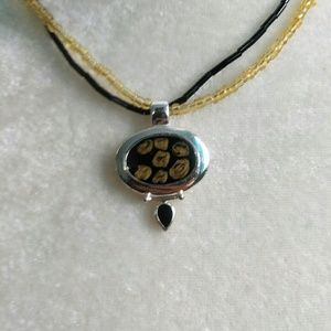 KC Animal Print Beaded Pendant Necklace